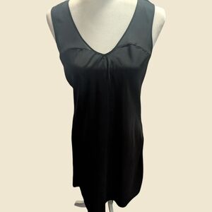 EUC Ivy & Annabelle Black V-Neck Nightgown Mini Length Size Small 100% Polyester